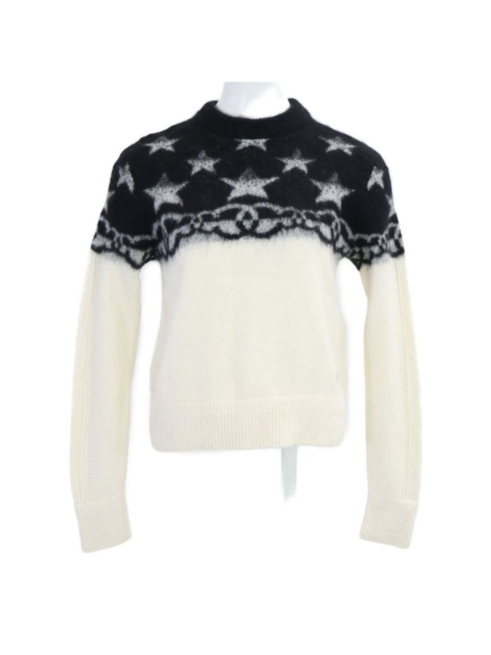 Chanel Cashmere Silk Mixed CC Logo Star Knit Sweater 38